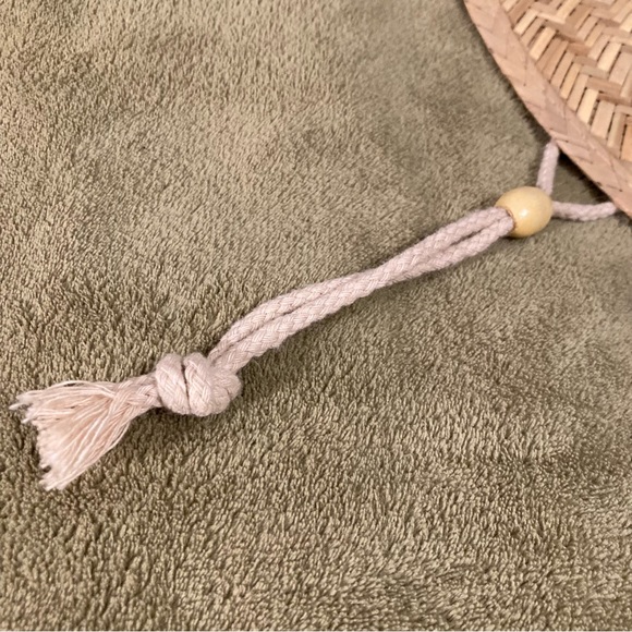 NWOT Vintage Unbranded Natural Rush Straw Sun Hat One Size - Picture 10 of 12